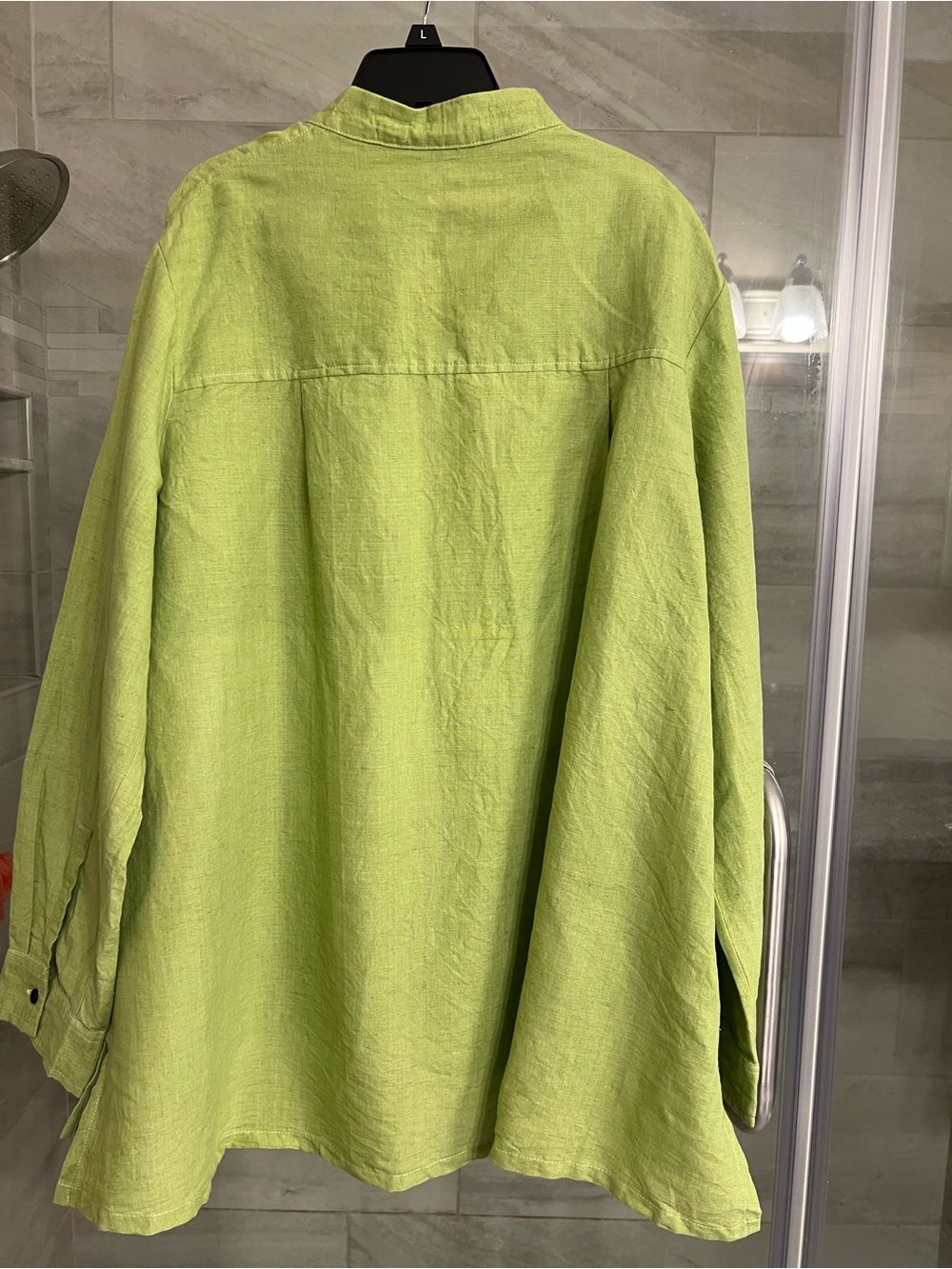Zuri Women's Linen Button-Down Shirt “Shiso” - Picture 3 of 3